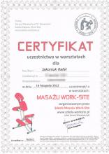 Dyplom masaż worksite